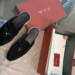 Loro Piana Black Women's Loafers